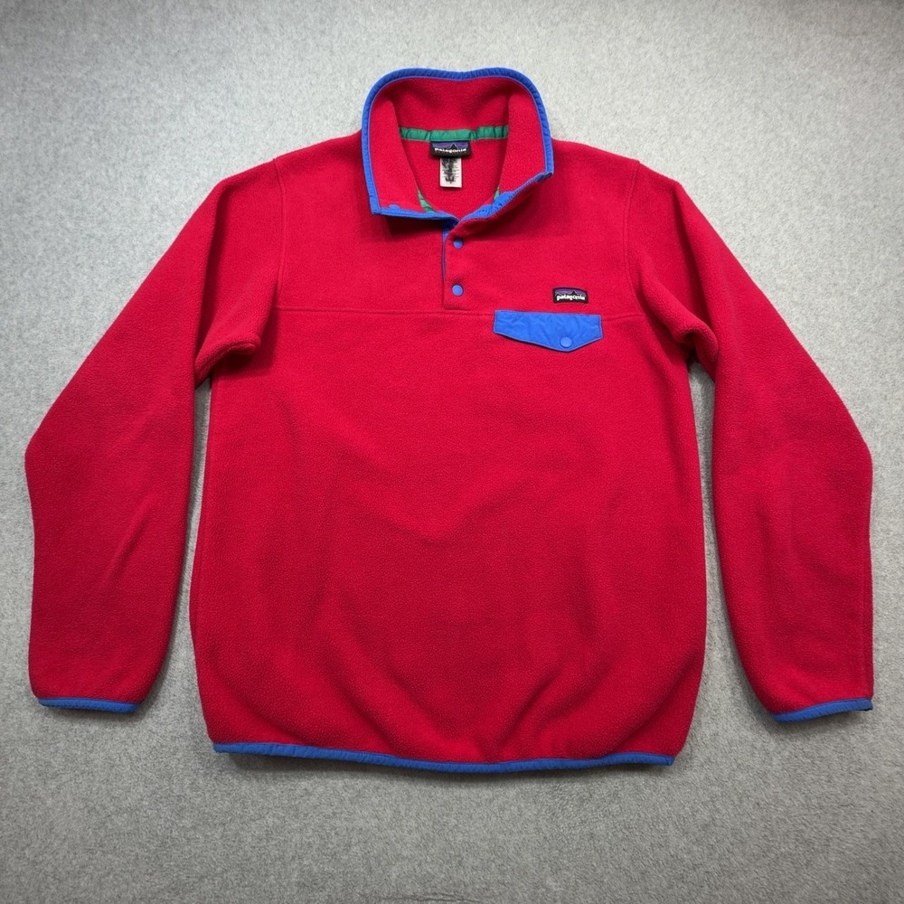Patagonia Lightweight Synchilla Snap-T Fleece Pullover Womens Medium Pink Blue